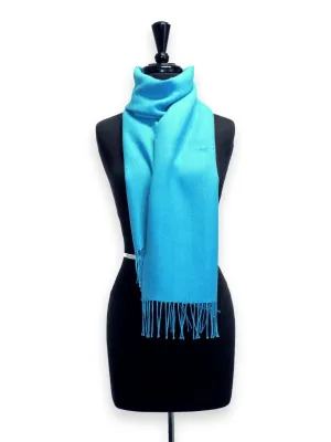 100% Baby Alpaca Scarf - Brights Turquoise