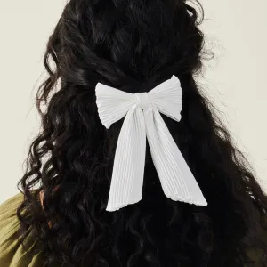 Accessorize London Women's  Cream Pleated Bow Hair Clip