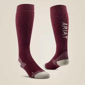 Ariat Performance Merino Socks Tawny Port