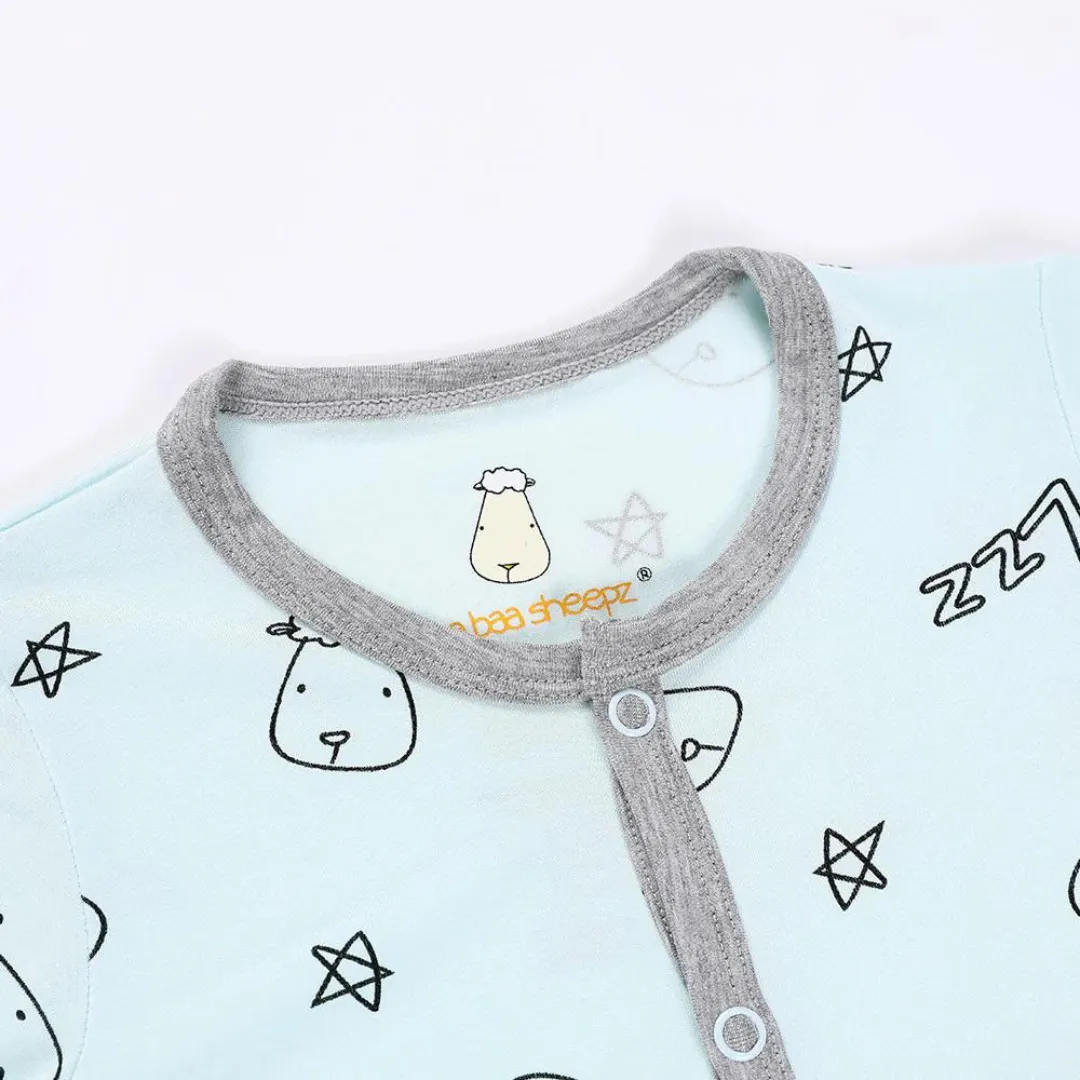 Baa Baa Sheepz Romper Sweet Dreams Baa Baa Blue - Snap