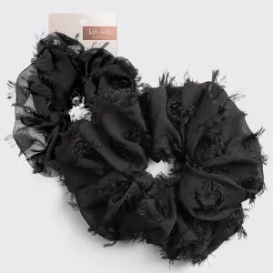 Brunch Scrunchie - Frayed Black