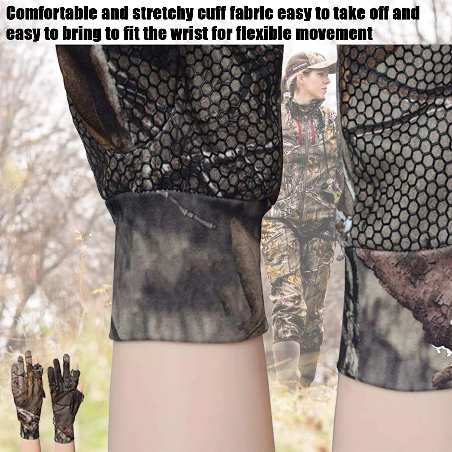 Camouflage Hunting Gloves | Waterproof Anti-Slip Gloves