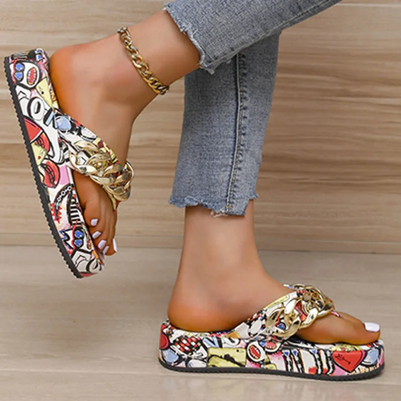 Casual Graffiti Patchwork Solid Color Round Comfortable Shoes