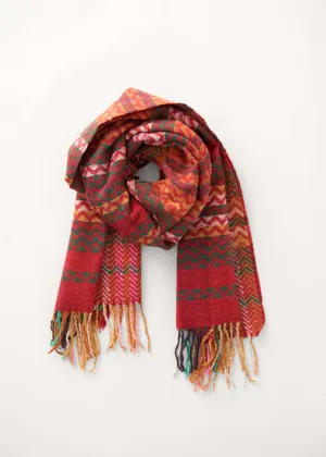 CHERISH CHEVRON SCARF - RED