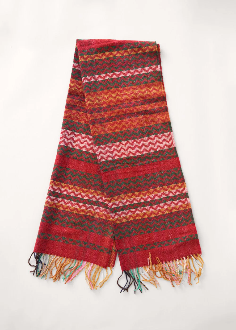 CHERISH CHEVRON SCARF - RED