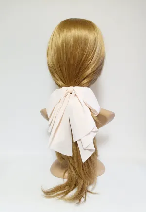 chiffon drape frill  layered  hair bow feminine style women hair accessories