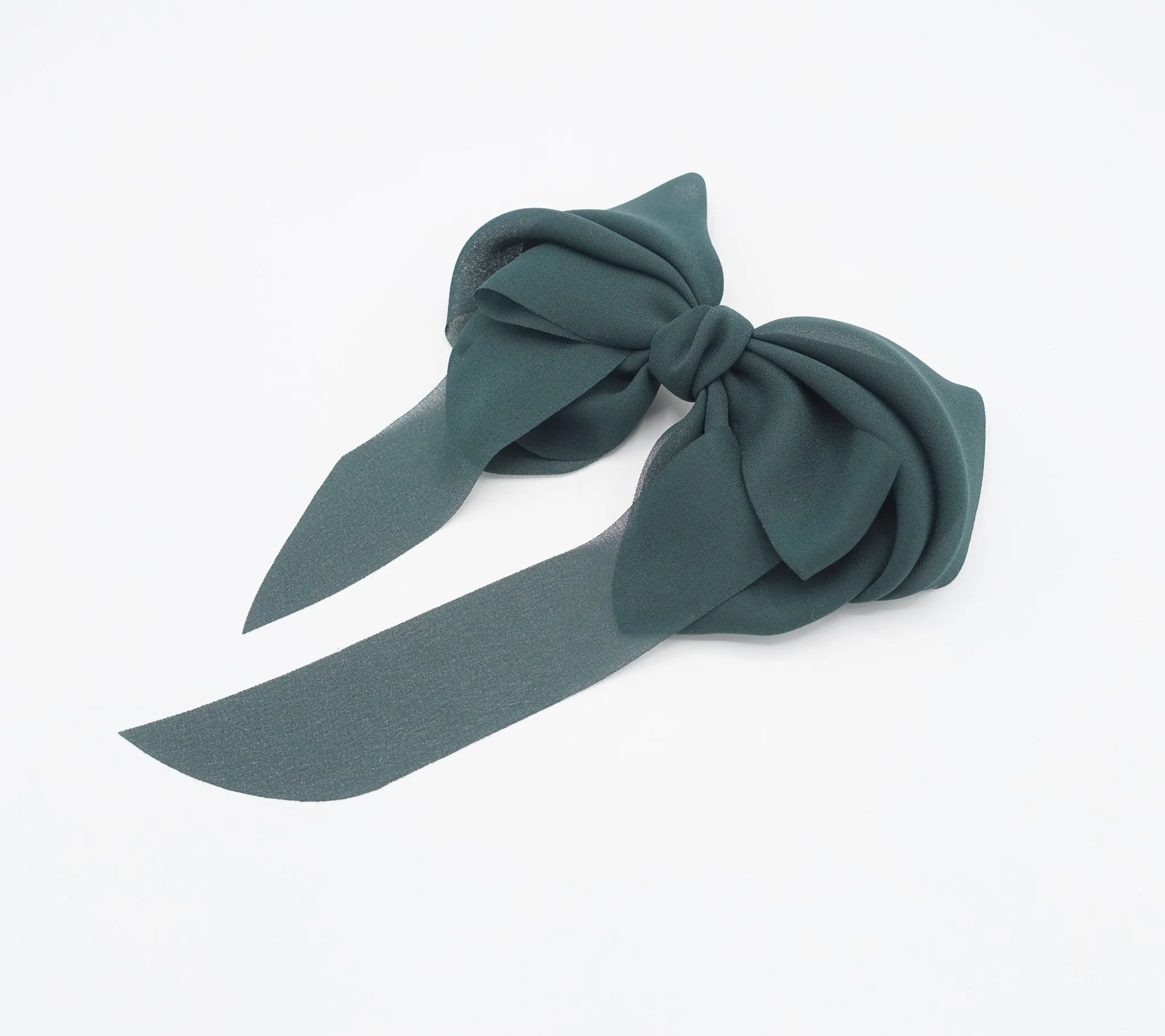 chiffon hair bow wing stacked style solid color VeryShine hair accessories for women