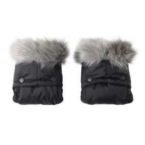 Clair De Lune Universal Pushchair/Pram Faux Fur Mittens (Grey)