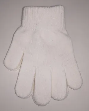 Cream Gloves Infant and Junior Gloves Cotton and Acrylic Lycra Mix