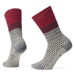 Everyday Popcorn Cable Crew Socks - TIBETAN RED