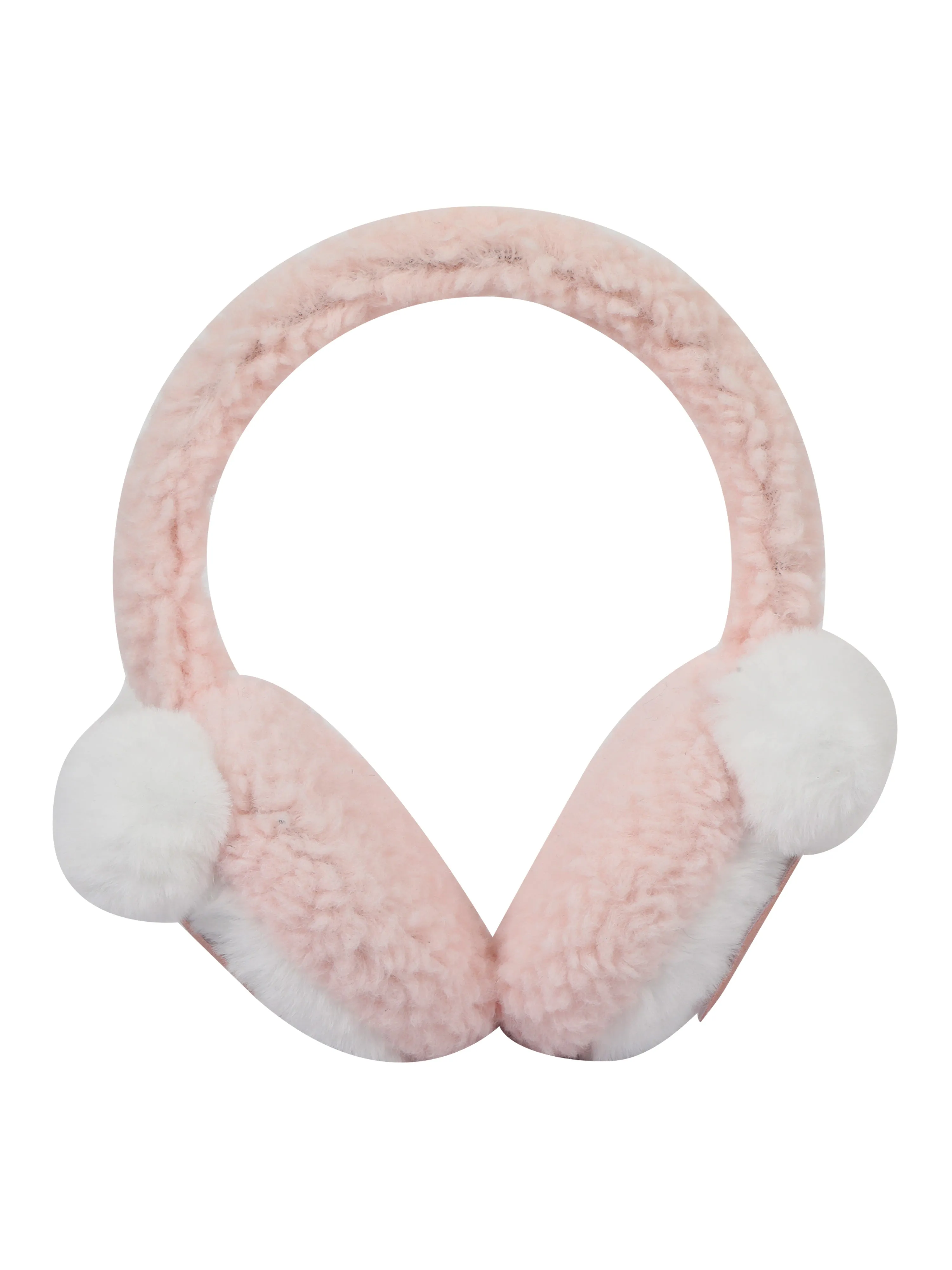 Fabseasons BabyPink Pompom Winter Ear Muffs for Kids and Adults: Keep Warm Outdoors