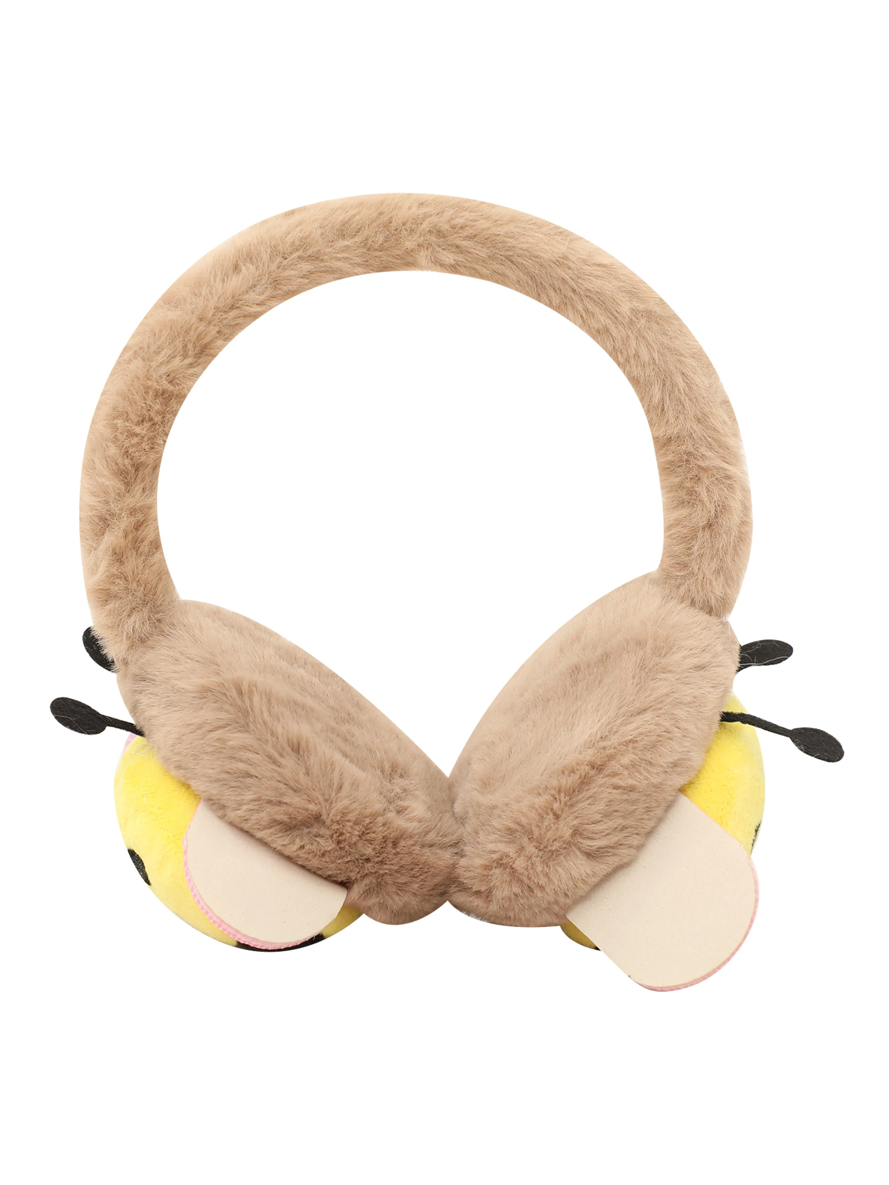 Fabseasons Brown Checkered Winter Ear Muffs for Kids (6  years) and Adults