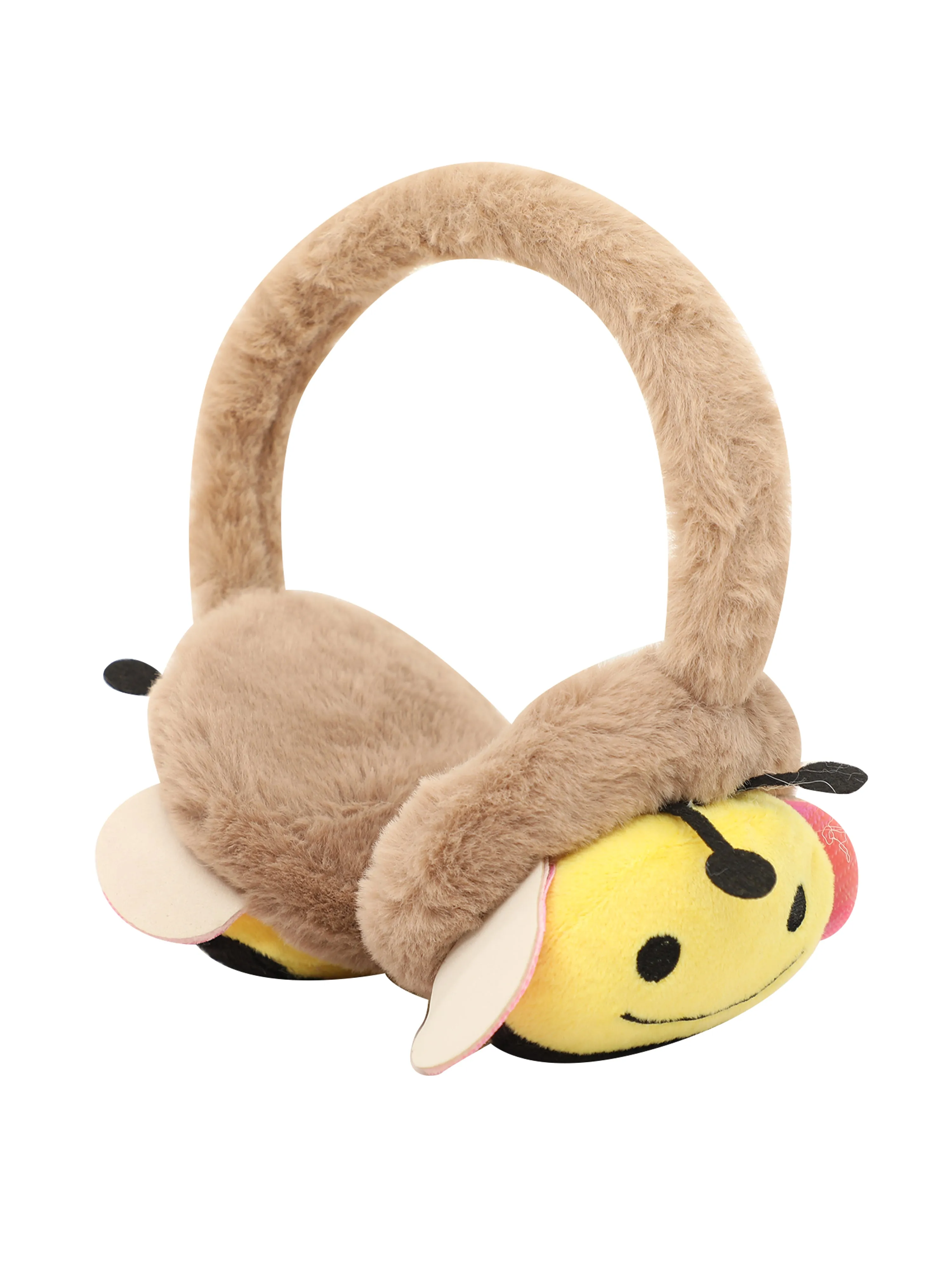 Fabseasons Brown Checkered Winter Ear Muffs for Kids (6  years) and Adults