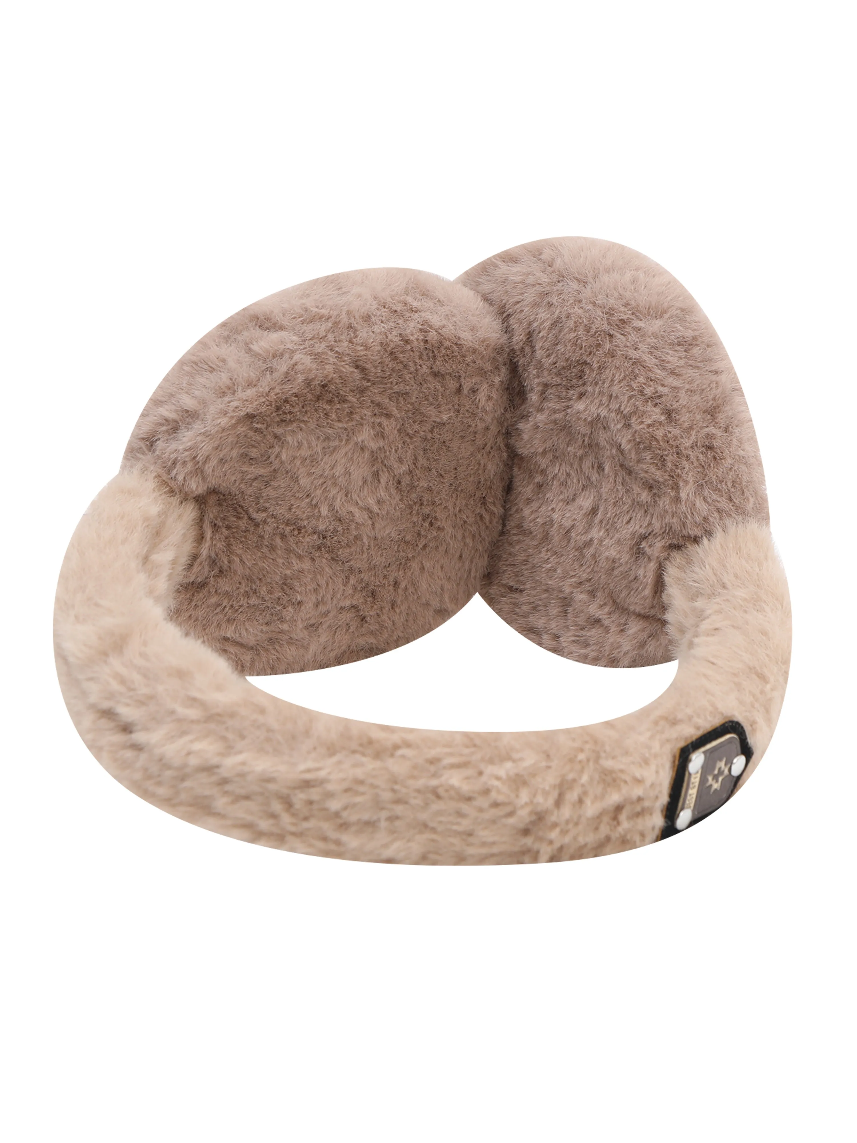 Fabseasons Checkered Brown Winter Ear Muffs for All Ages: Keep Warm Outdoors