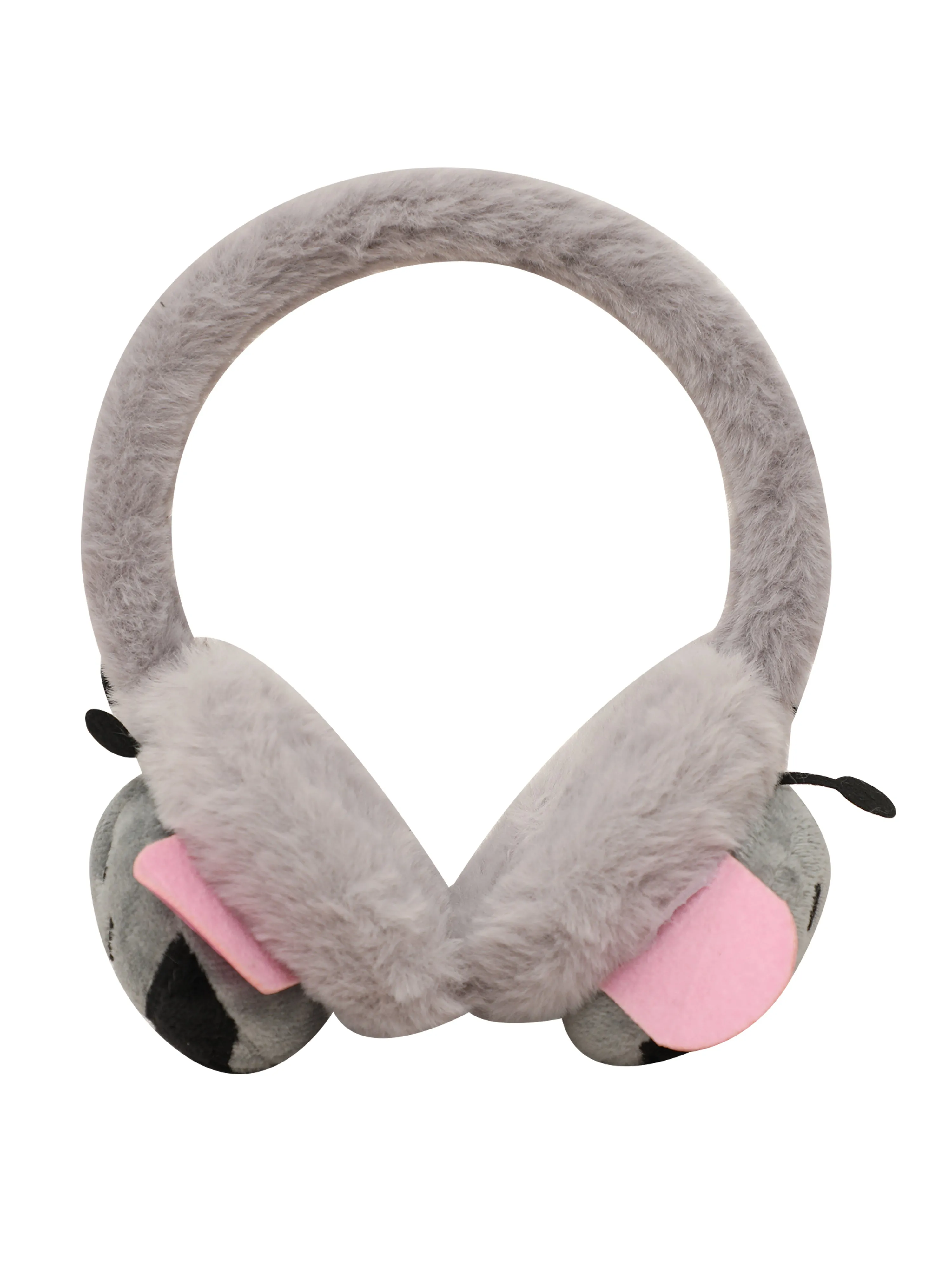 Fabseasons Grey Checkered Winter Ear Muffs for Kids (6  years) and Adults