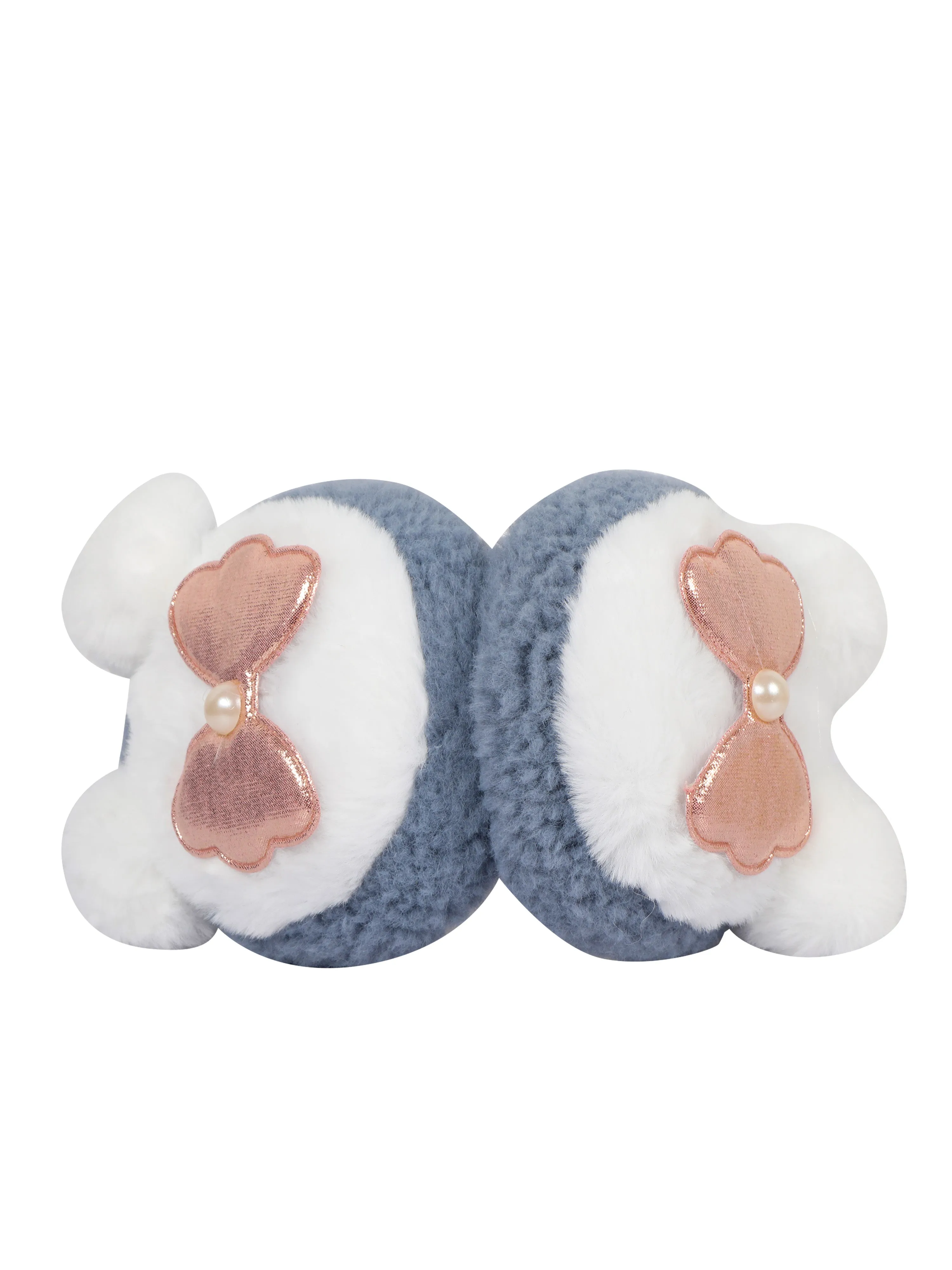 Fabseasons Grey Pompom Winter Ear Muffs for Kids and Adults: Keep Warm Outdoors