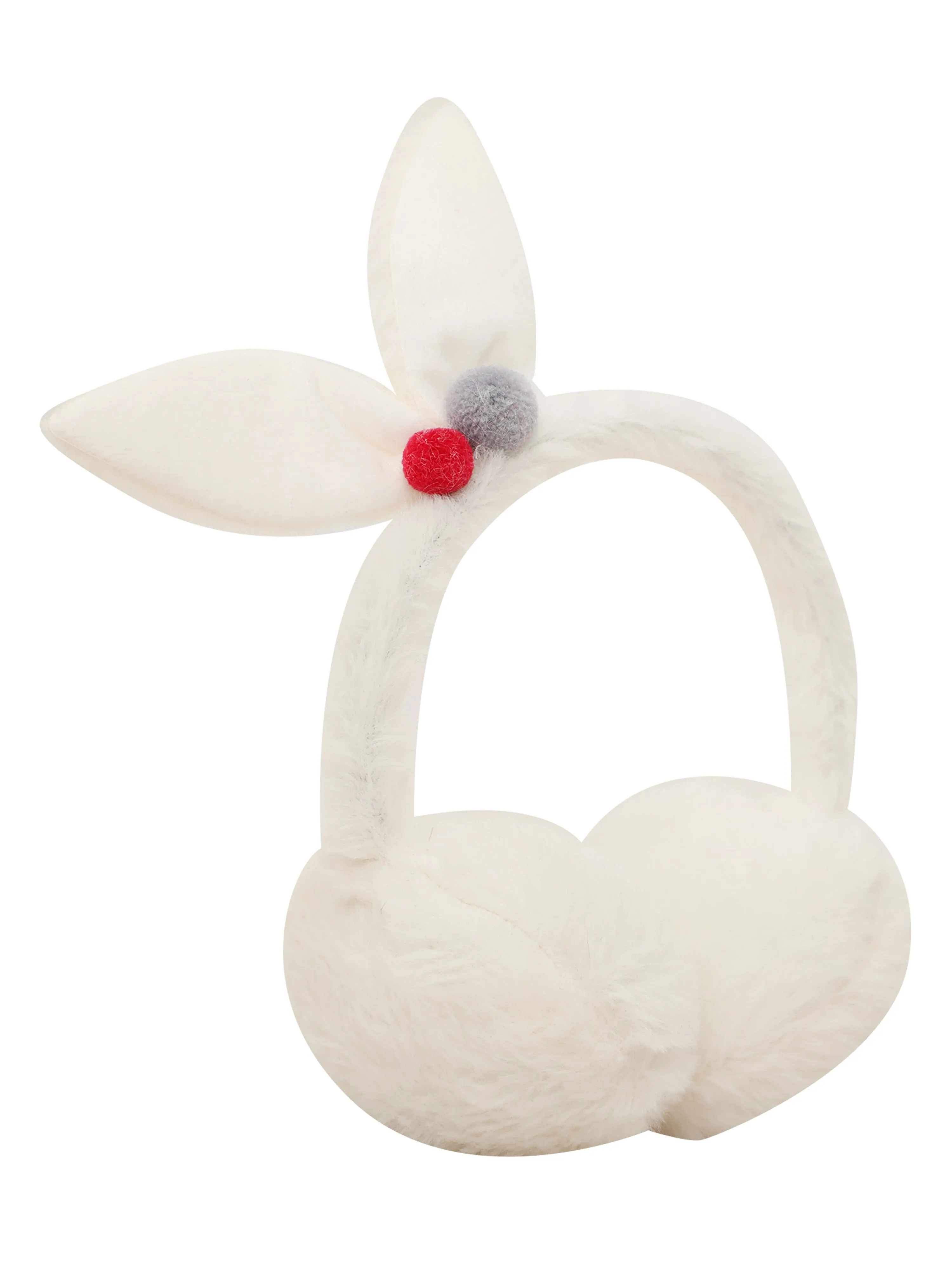 FabSeasons White Winter Ear Muffs for All Ages: Ideal Hair Accessory