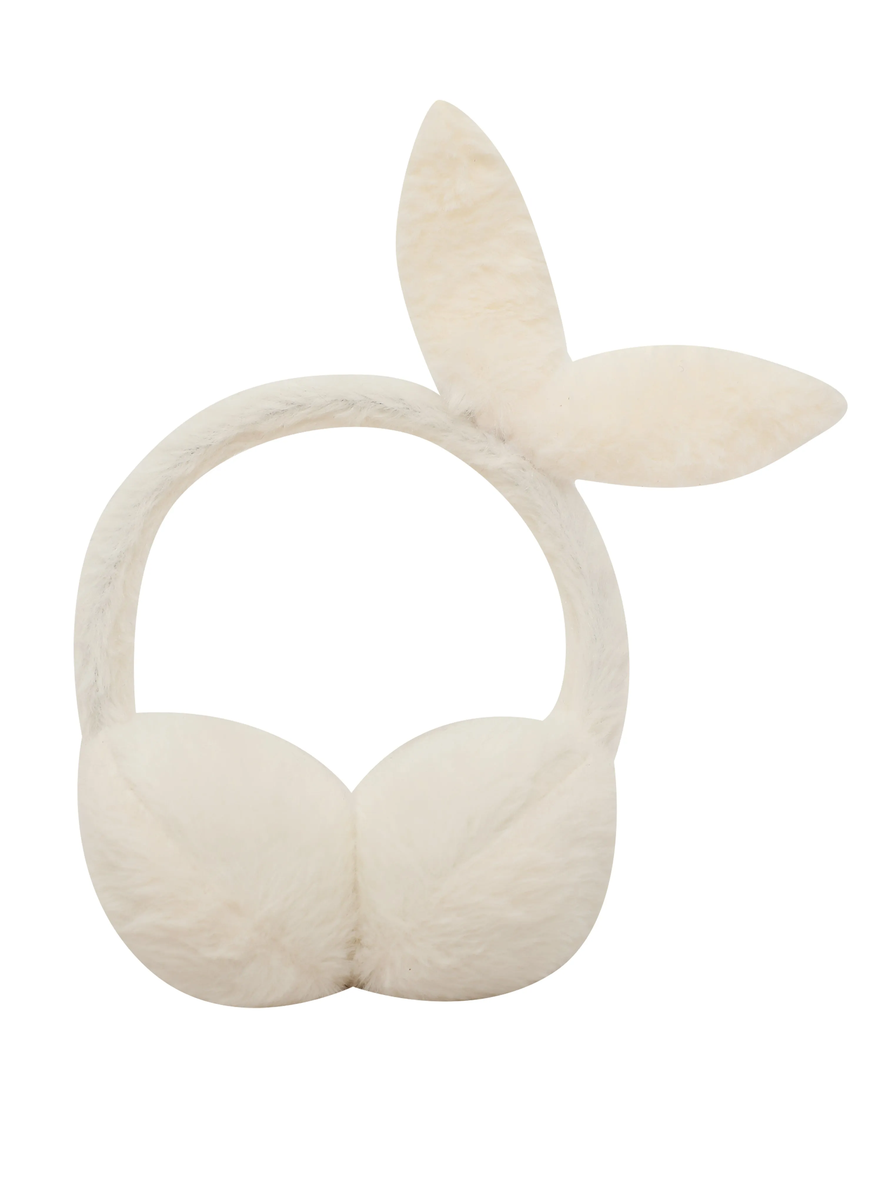 FabSeasons White Winter Ear Muffs for All Ages: Ideal Hair Accessory