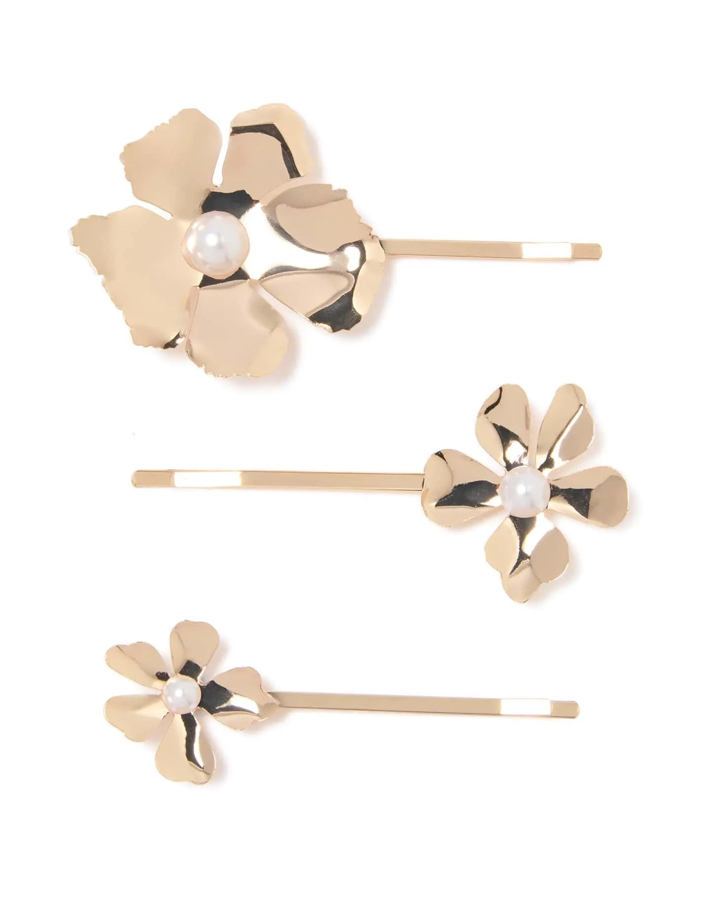 Fiora Flower Pearl Hair Slides