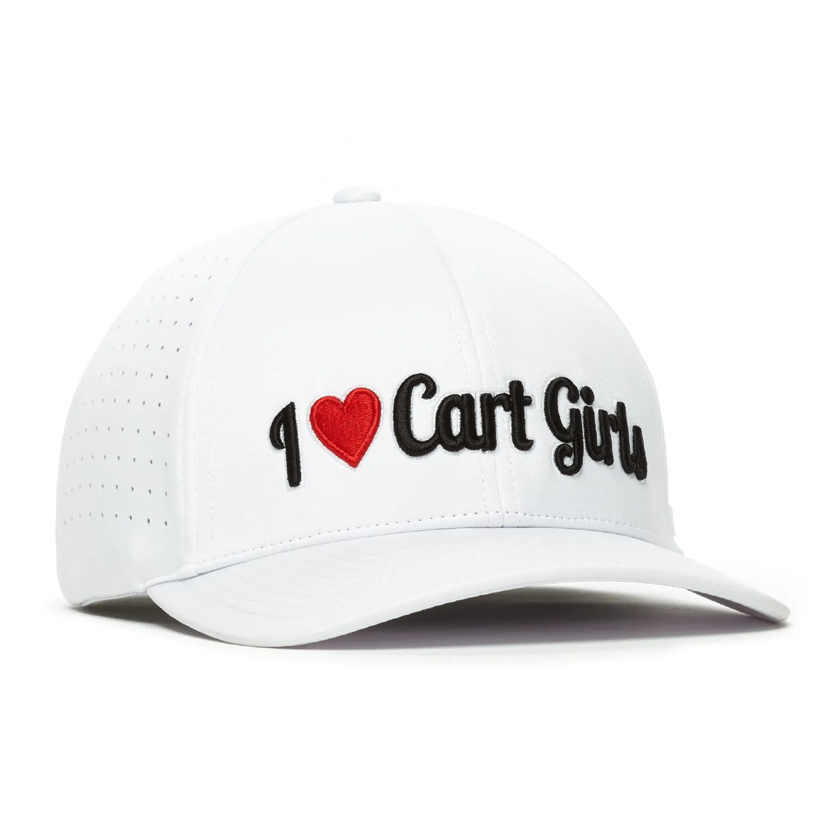 I Heart Cart Girls - Performance Golf Hat - Stretch Fit