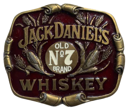 Jack Daniels Old No 7 Brand Whiskey Red Belt Buckle