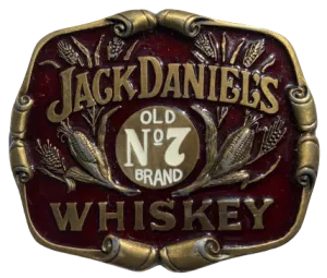 Jack Daniels Old No 7 Brand Whiskey Red Belt Buckle