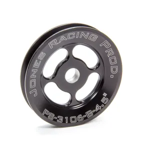 Jones Racing Products V-Belt Power Steering Pulley 1 Groove Press-On 4-1/2" Diameter - Aluminum