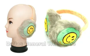 Little Kids Smiley Face Fur Earmuffs Wholesale