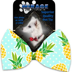 Pineapples And Polka Dots Pet Bow Tie