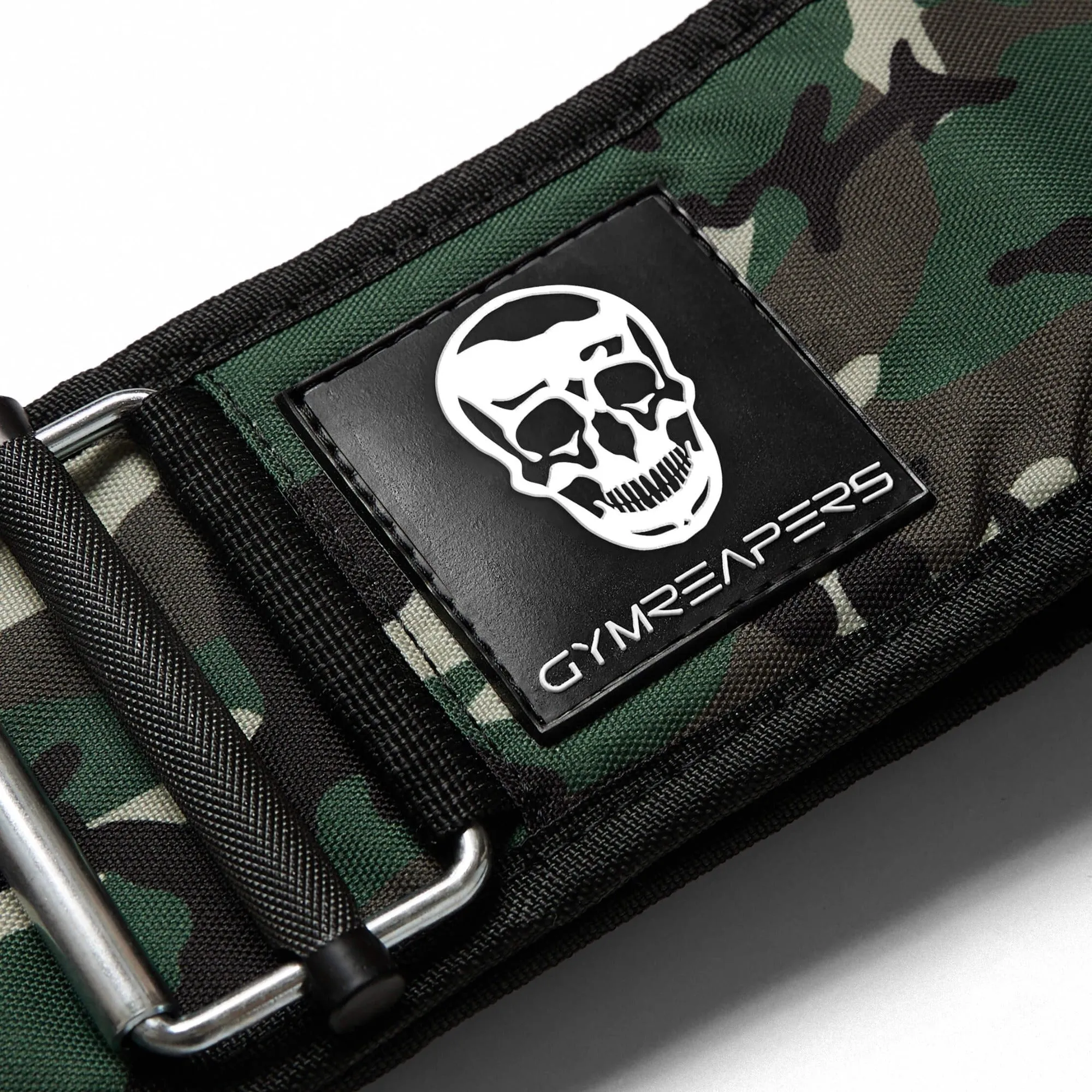 Quick Locking Weightlifting Belt | Premium Back Support - Woodland Camo