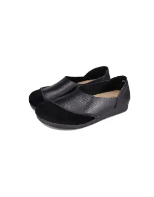 Round Toe Soft Leather Comfortable Retro Flat Shoes