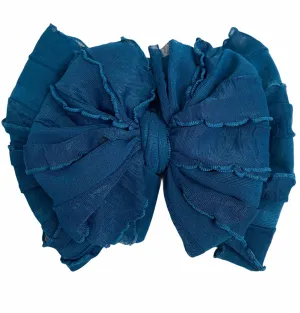 Ruffled Headband- Teal