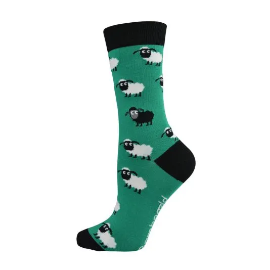 Sheep Green | Womens Bamboo Socks