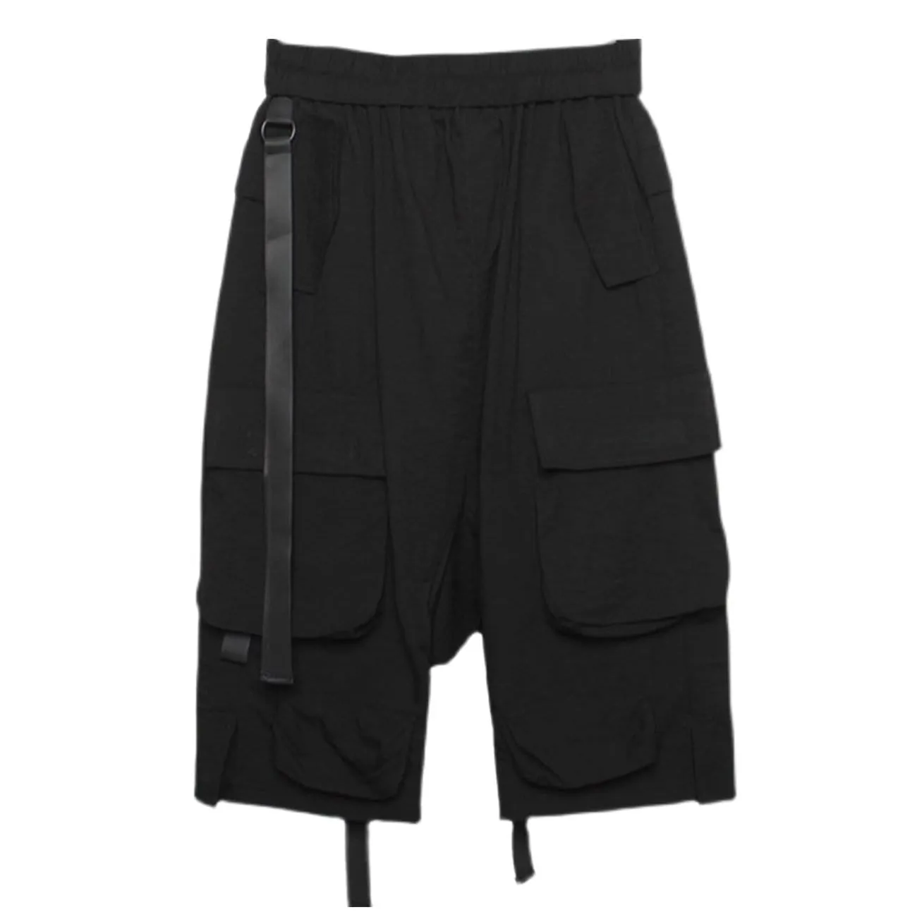 WLS Functional Multi Pockets Ribbons Cargo Shorts